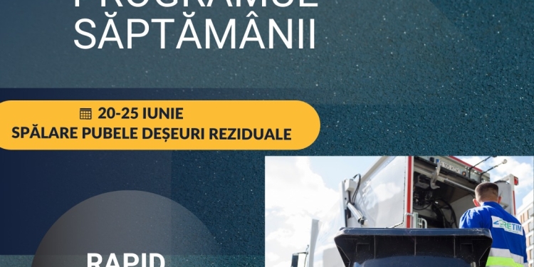 RETIM igienizează pubelele pentru deșeuri reziduale, în zonele 0 și 1 din Timiș