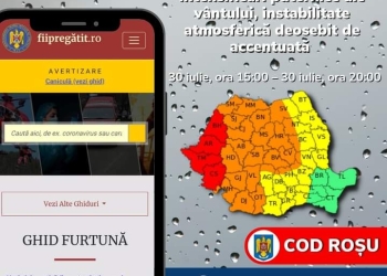 Cod roșu de vând puternic și furtună