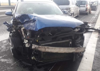 Carambol pe autostrada Timișoara – Deva. Se circulă pe banda a doua