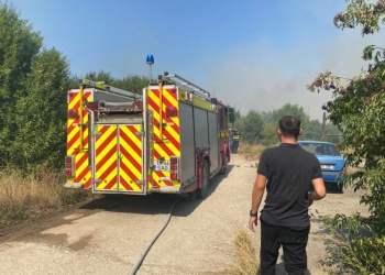 Voluntarii din comuna Șag alături de pompieri în lupta cu incendiile de vegetație