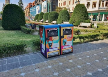 Donație pentru Timișoara: coșuri de gunoi inteligente! Vor fi montate în centrul orașului