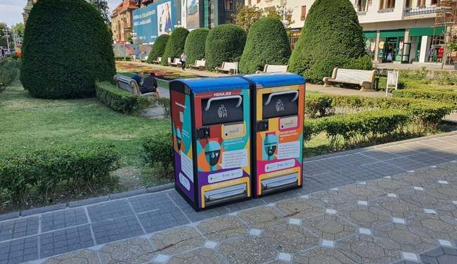 Donație pentru Timișoara: coșuri de gunoi inteligente! Vor fi montate în centrul orașului