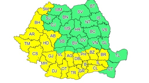 Revin alertele meteo de caniculă! Județul Timiș, sub cod galben de căldură, zile-n șir