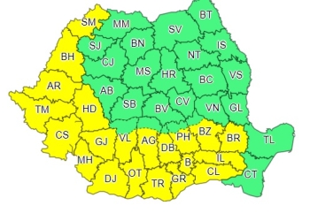 Milioane de români sub cod galben de caniculă!