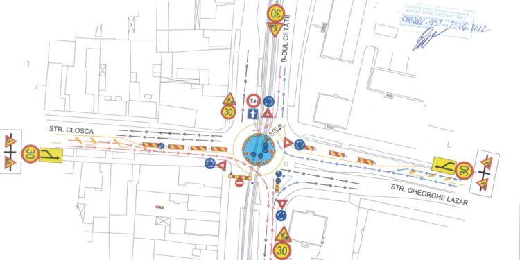Se reia traficul într-una dintre cele mai circulate intersecții din Timișoara