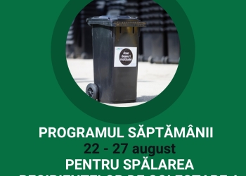 Și pubelele de pe strada ta vor fi spălate! RETIM a stabilit programul săptămânii