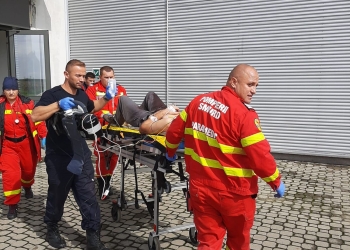 VIDEO Elicopterul SMURD a intervenit la Arad! Un utilaj i-a smuls brațul unui bărbat