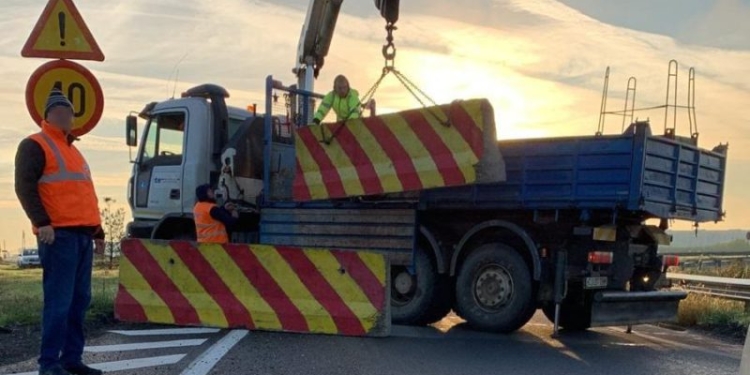 Se închide circulația pe breteaua de urcare de pe DN 6 pe șoseaua de centură existentă