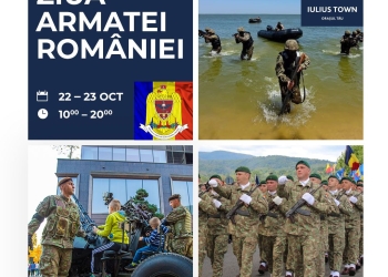 Tehnici de parașutare, mașină de luptă și un minipoligon de cercetare, expuse de Ziua Armatei Române