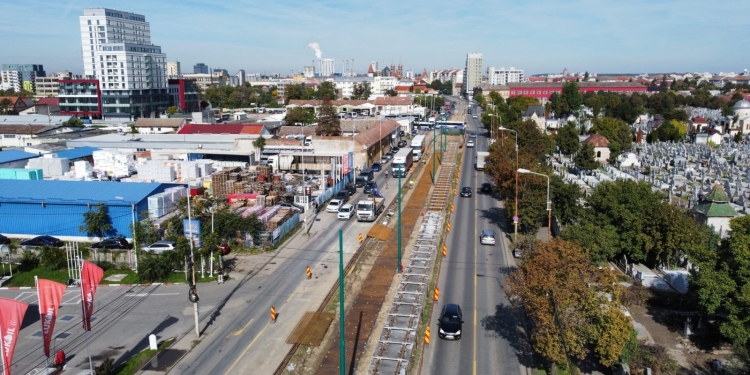 Progrese pe șantierul de pe Stan Vidrighin din Timișoara