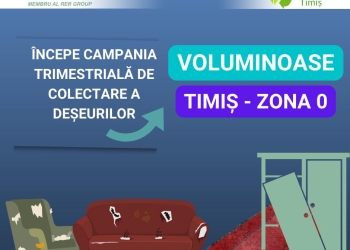 A început colectarea gratuită a deșeurilor voluminoase – o campanie trimestrială organizată de RETIM și ADID Timiș