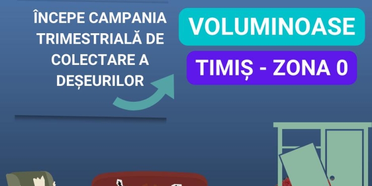 A început colectarea gratuită a deșeurilor voluminoase – o campanie trimestrială organizată de RETIM și ADID Timiș