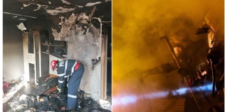 Explozie într-o garsonieră din Arad. Victimă, un barbat cu arsuri pe 80% din corp