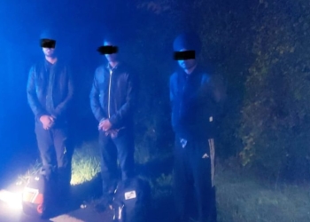 3 migranți din India care fugeau pe marginea unui drum reținuți de polițiști