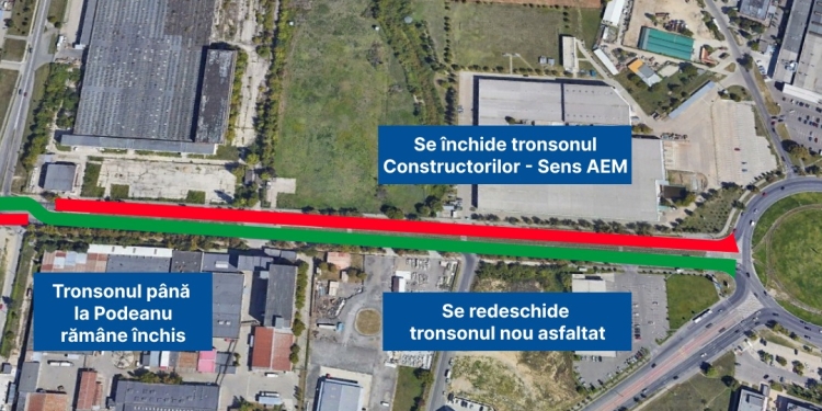Restricții de trafic pe bulevardul Stan Vidrighin