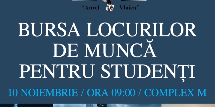 Sprijin pentru studenți, la Universitatea „Aurel Vlaicu”! Organizează o bursă a locurilor de muncă