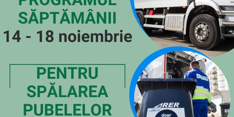 Pubelele de colectare a deșeurilor din Giroc, Foeni și Cruceni vor fi spălate de RETIM
