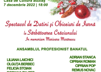 Ansamblul Profesionist Banatul deschide larg poarta sărbătorilor, la Buziaș