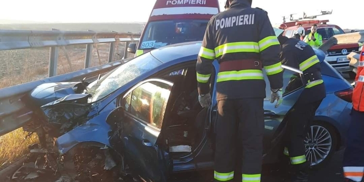 Elicopterul SMURD a intervenit pe autostrada Vestului! Un bărbat a fost încarcerat
