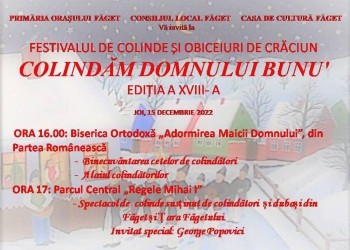 Festival de colinde și obiceiuri de Crăciun, la Făget!