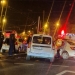 VIDEO. Impact între un taxi și o mașină a Politiei Locale. Doi oameni, la spital
