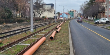 Linia de tramvai de pe B-dul Cetății va fi înierbată. Stadiul lucrărilor FOTO