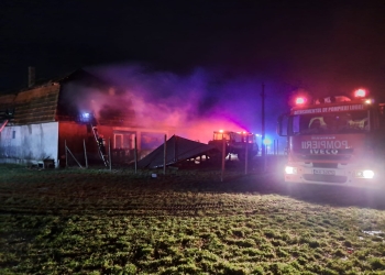 VIDEO. Casă din Izvin, cuprinsă de flăcări