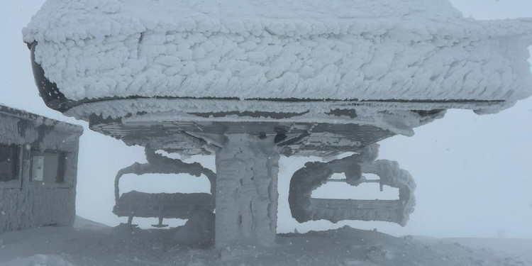 VIDEO S-a reîntors viscolul pe Muntele Mic! Temperaturi de îngheață pietrele