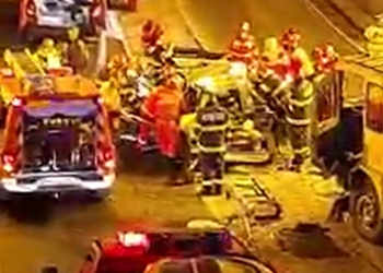 VIDEO Sfârșit tragic pentru doi tineri din Timișoara! Au murit într-un accident rutier, în subpasajul Michelangelo