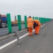 Balize antiorbire montate pe autostrada A1, în județul Timiș