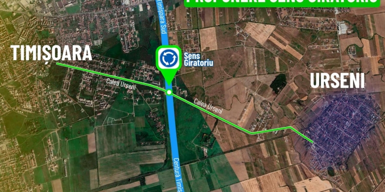 CJ Timiș solicită Ministerului Transporturilor includerea unui sens giratoriu la intersecția centurii de sud cu Calea Urseni