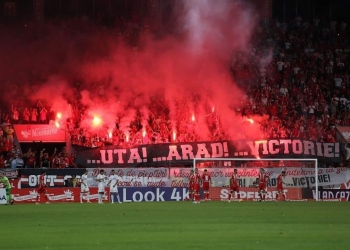 Încăierare între suporterii UTA Arad și cei clujeni înaintea meciului din SuperLiga României