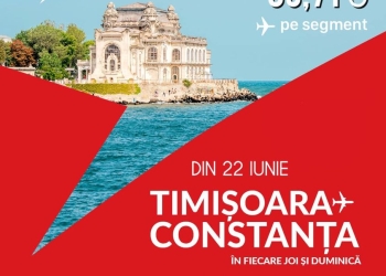 Spre litoralul românesc cu avionul! Se reiau zborurile Timișoara – Constanța