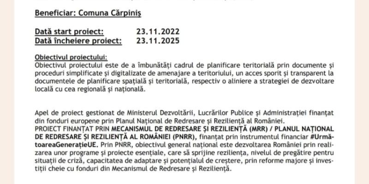 PNRR: Fonduri pentru România modernă și reformată!
