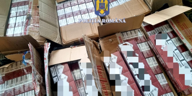 Percheziții și rețineri, în vestul țării! Mii de pachete de țigări, confiscate
