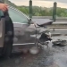 VIDEO Un șofer a „pierdut” 2 roți pe A1