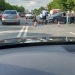 VIDEO Accident în Giroc! Motociclist luat pe sus de o șoferiță