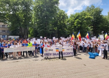 VIDEO Încă o zi de proteste ale dascălilor, la Timișoara!