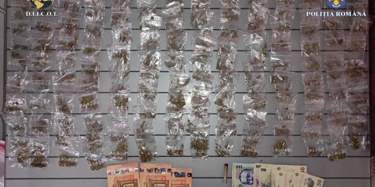 VIDEO Traficanți de droguri reținuți de polițiști, în vestul țării