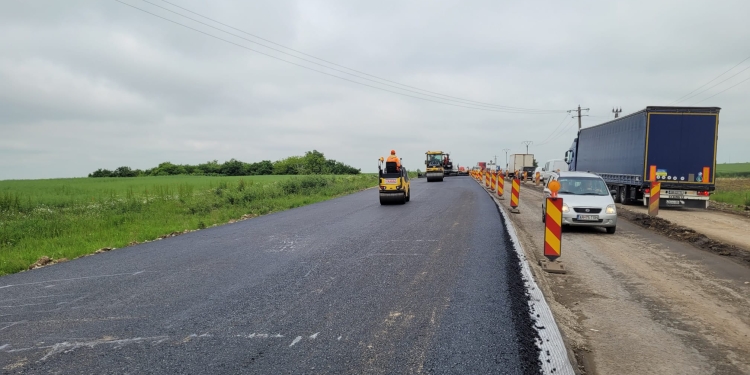 Se deschide circulația pe porțiunea parțial modernizată din DJ 691, în zona nodului cu A1 de la Giarmata