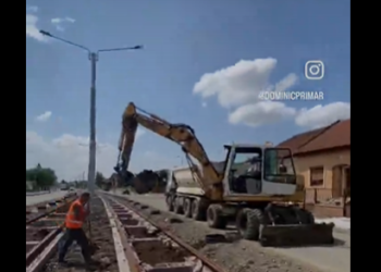 Avansează lucrările pe Calea Bogdăneștilor! Începe înierbarea liniei de tramvai