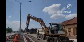 Avansează lucrările pe Calea Bogdăneștilor! Începe înierbarea liniei de tramvai