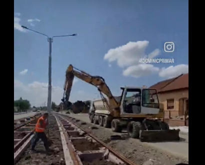 Avansează lucrările pe Calea Bogdăneștilor! Începe înierbarea liniei de tramvai