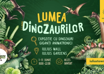 Expoziție cu dinozauri gigant, la Iulius Town, de Ziua Copilului