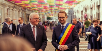 Președintele Germaniei, în plimbare prin centrul Timișoarei FOTO