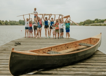Atelier de construcție de bărci, în iulie, la Timișoara