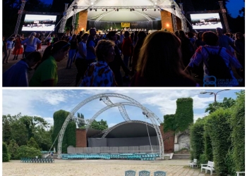 Scena din Parcul Rozelor, pregătită de spectacole