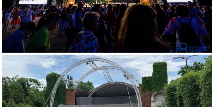 Scena din Parcul Rozelor, pregătită de spectacole