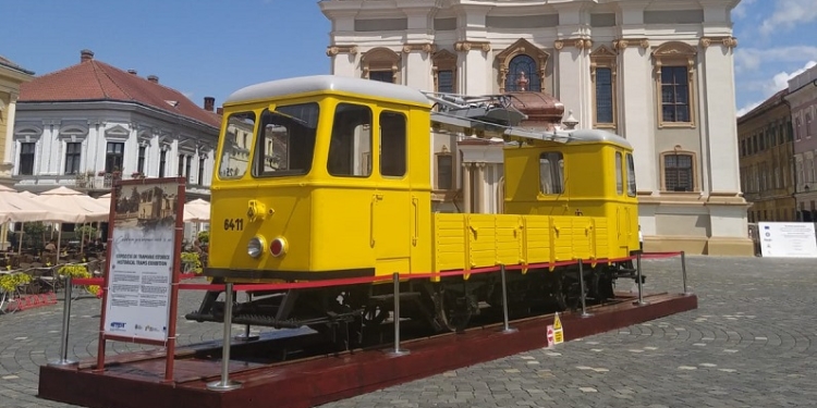 Expoziție de tramvaie istorice în zona centrală a Timișoarei