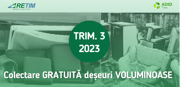 A început o nouă campanie de colectare gratuită a deșeurilor voluminoase în Timiș